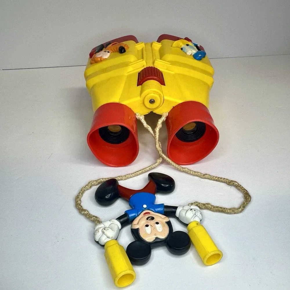 Vintage Walt Disney Mickey Mouse Binoculars Donald Duck Pluto Child Size